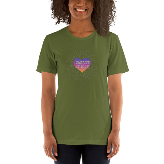 Justice Is Love Olive Tee